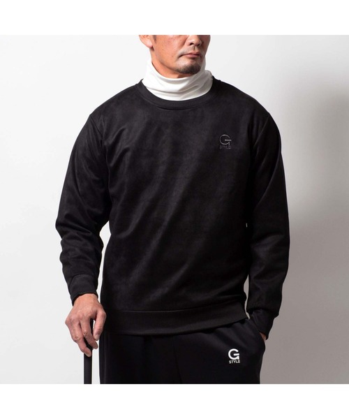 BAYBLO（ベイブロ）の「(SA) スウェード ワンポイント 刺繍 トレーナー（スウェット・メンズ・ブラック/アイボリー/グレー/ブラウン・M/L/LL）」の10枚目の写真
