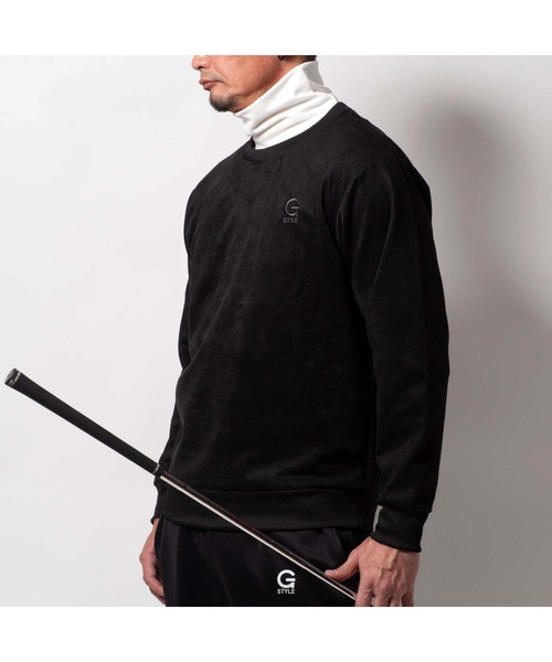 BAYBLO（ベイブロ）の「(SA) スウェード ワンポイント 刺繍 トレーナー（スウェット・メンズ・ブラック/アイボリー/グレー/ブラウン・M/L/LL）」の11枚目の写真