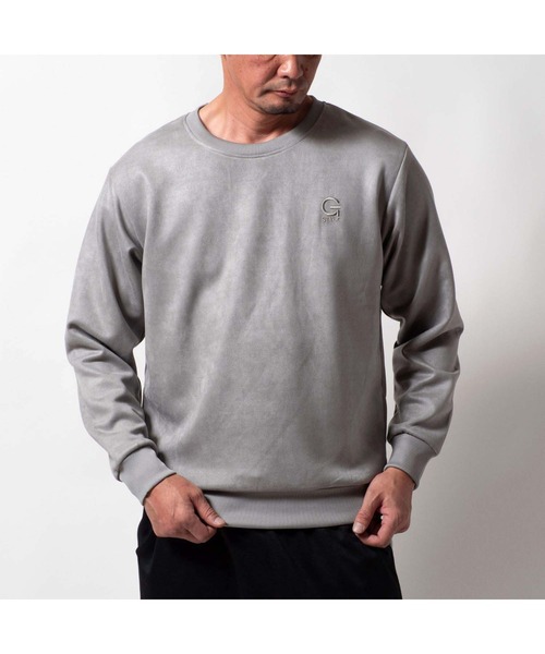 BAYBLO（ベイブロ）の「(SA) スウェード ワンポイント 刺繍 トレーナー（スウェット・メンズ・ブラック/アイボリー/グレー/ブラウン・M/L/LL）」の15枚目の写真