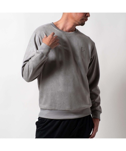 BAYBLO（ベイブロ）の「(SA) スウェード ワンポイント 刺繍 トレーナー（スウェット・メンズ・ブラック/アイボリー/グレー/ブラウン・M/L/LL）」の17枚目の写真