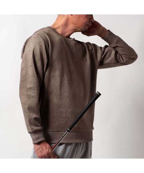 BAYBLO（ベイブロ）の「(SA) スウェード ワンポイント 刺繍 トレーナー（スウェット・メンズ・ブラック/アイボリー/グレー/ブラウン・M/L/LL）」の22枚目の写真