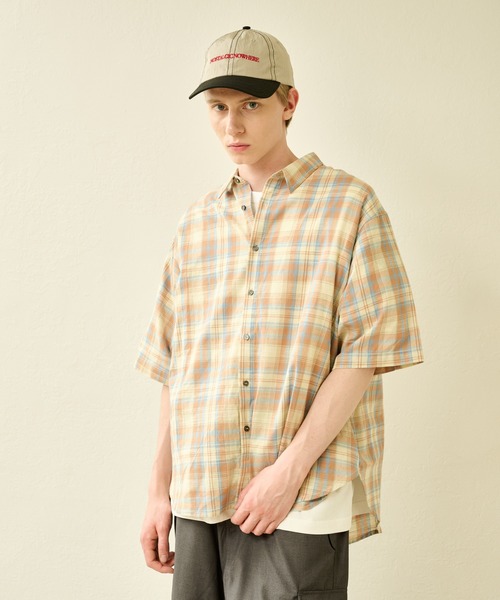 Kelen(ケレン)の「「KELEN MENS / ケレン メンズ」 SHORT SLEEVE SHIRT BRIAR(シャツ/ブラウス・メンズ・ブラック/ピンク/チェック・38/40)」の3枚目の写真