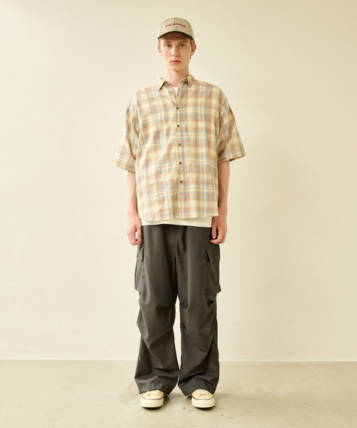 Kelen(ケレン)の「「KELEN MENS / ケレン メンズ」 SHORT SLEEVE SHIRT BRIAR(シャツ/ブラウス・メンズ・ブラック/ピンク/チェック・38/40)」の4枚目の写真