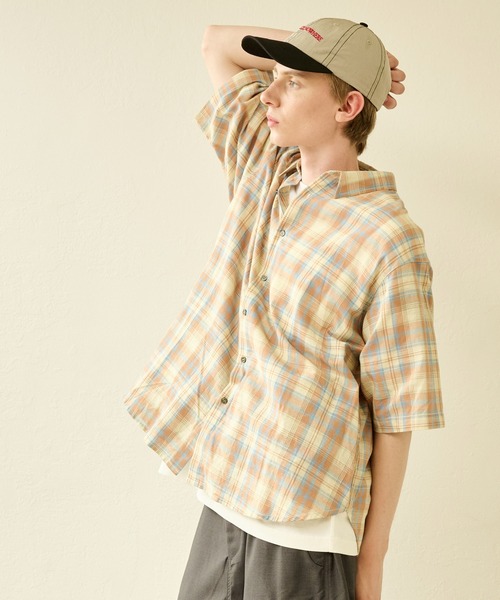 Kelen(ケレン)の「「KELEN MENS / ケレン メンズ」 SHORT SLEEVE SHIRT BRIAR(シャツ/ブラウス・メンズ・ブラック/ピンク/チェック・38/40)」の5枚目の写真