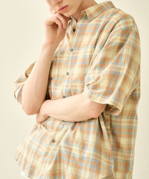 Kelen(ケレン)の「「KELEN MENS / ケレン メンズ」 SHORT SLEEVE SHIRT BRIAR(シャツ/ブラウス・メンズ・ブラック/ピンク/チェック・38/40)」の10枚目の写真
