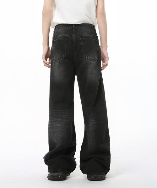 PEOPLESENSEヴィンテージダメージデニムワイドパンツ DENIM JEANS – peoplesense