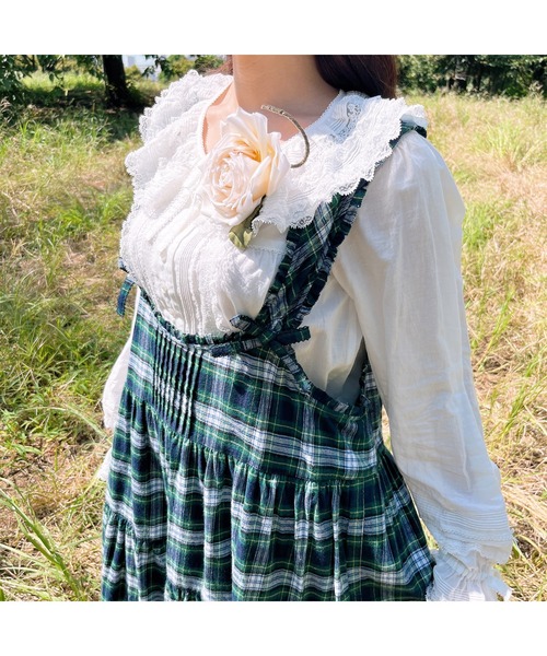 PINK HOUSE（ピンクハウス）の「フランネルチェックジャンパースカート