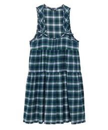 フランネルジャンパースカート　赤　チェック　ピンクハウス フランネルジャンパースカート （ロング・マキシ丈ワンピース