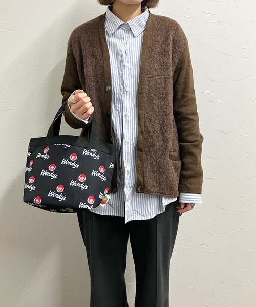 FRUIT OF THE LOOM(フルーツオブザルーム)の「WENDY’S LUNCH TOTE BAG / ランチ / トートバッグ / ウェンディーズ / ミニ / コンパクト / カジュアル / 総柄 / プリント(トートバッグ・レディース・アイボリー/ブラック/レッド・FREE)」の6枚目の写真
