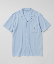 ラルフローレン ニットシャツ　ブラウス ブルー Sサイズ ポニー刺繍 アメカジ Polo Ralph Lauren ポニー刺繍ニットポロシャツ (POLO RALPH