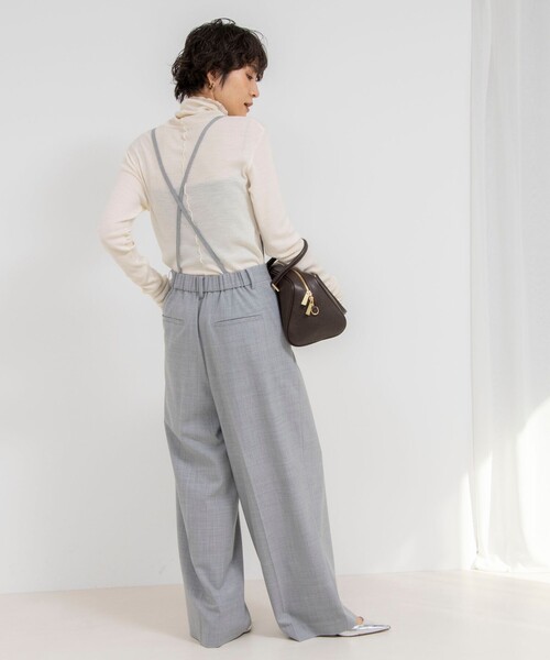 NOLLEY’S(ノーリーズ)の「《オールシーズン対応》ウォッシャブルHandsomeサスペンダー2WAYパンツ(その他パンツ・レディース・ブラック/ライトグレー・38/36/40)」の5枚目の写真