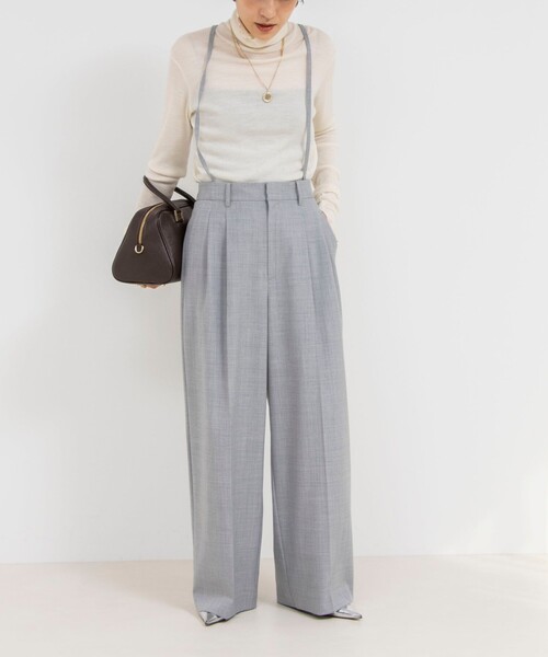 NOLLEY’S(ノーリーズ)の「《オールシーズン対応》ウォッシャブルHandsomeサスペンダー2WAYパンツ(その他パンツ・レディース・ブラック/ライトグレー・38/36/40)」の7枚目の写真