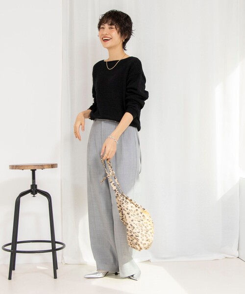 NOLLEY’S(ノーリーズ)の「《オールシーズン対応》ウォッシャブルHandsomeサスペンダー2WAYパンツ(その他パンツ・レディース・ブラック/ライトグレー・38/36/40)」の20枚目の写真