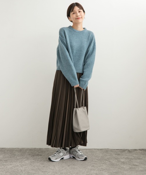 URBAN RESEARCH DOORS（アーバンリサーチドアーズ）の「ショート丈ウールニット（ニット/セーター・レディース・ブラウン/チャコールグレー/ブルー・MEDIUM）」の10枚目の写真