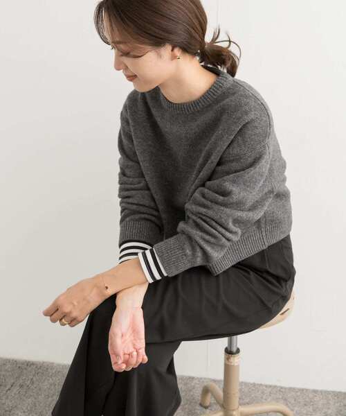 セール】ショート丈ウールニット（ニット/セーター）｜URBAN RESEARCH