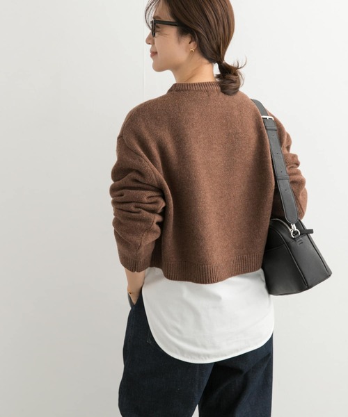 scuffersブラウン M ニット　短丈ニット scuffersブラウン M ニット 短丈ニット