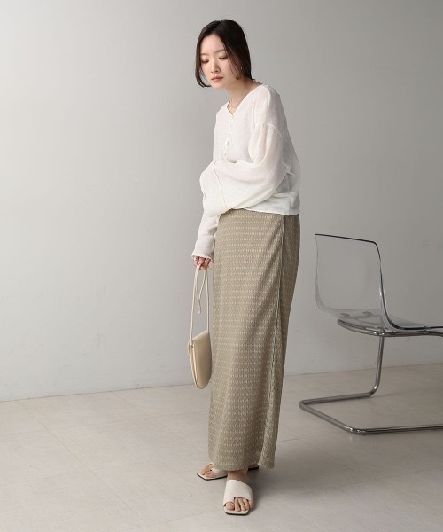 Bab(バブ)の「エンブロイダリーレースIラインスカート(スカート・レディース・アイボリー/カーキ/ピンク・M/MEDIUM)」の20枚目の写真
