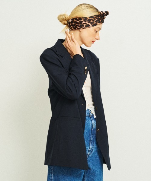 Rouge vif（ルージュヴィフ）の「ビッグシルエットシングルジャケット（テーラードジャケット・レディース・ネイビー/ブラック・38/36）」の6枚目の写真