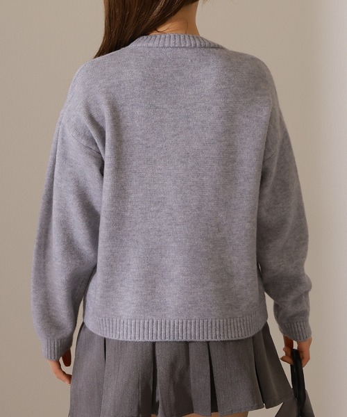 Lace Ladies(レースレディース)の「ソリッドカラー メニーリボン ラウンド ネック ニット プルオーバー(ニット/セーター・レディース・アイボリー/グレー/ブラック・FREE)」の17枚目の写真