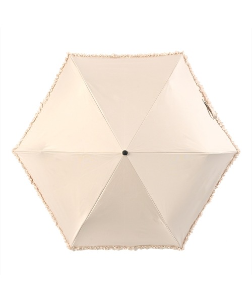 nifty colors（ニフティーカラーズ）の「【日傘 晴雨兼用】sun shade frillmini 50㎝（折りたたみ傘・レディース・ブラック/ホワイト/ベージュ/ネイビー・FREE）」の17枚目の写真