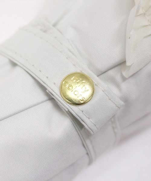 nifty colors（ニフティーカラーズ）の「【日傘 晴雨兼用】sun shade frillmini 50㎝（折りたたみ傘・レディース・ブラック/ホワイト/ベージュ/ネイビー・FREE）」の10枚目の写真