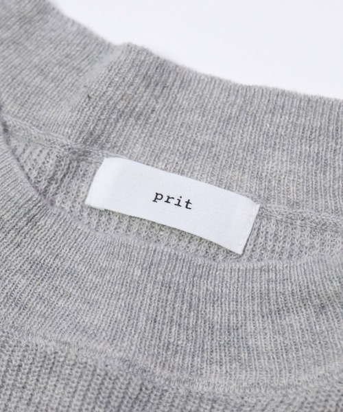 prit（プリット）の「[ prit ] リネンコットン 12G片畦編み クルーネックベスト（ベスト・レディース・ブラック/ベージュ/ネイビー・FREE）」の15枚目の写真