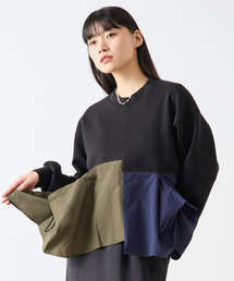 異素材使いプルオーバー