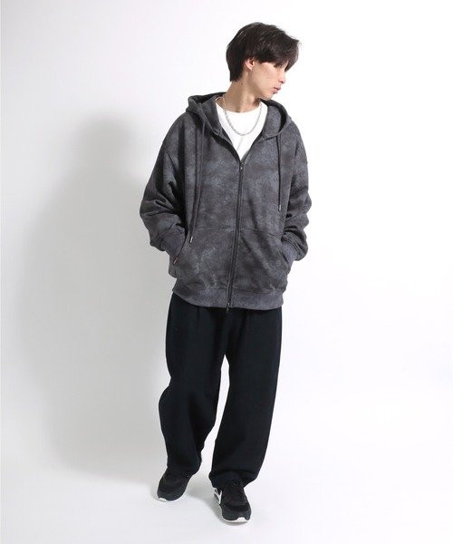 DIESEL パーカー　ウォッシュ　ユーズド加工 DIESEL ディーゼル ダメージ加工 ウォッシュ スウェットパーカー