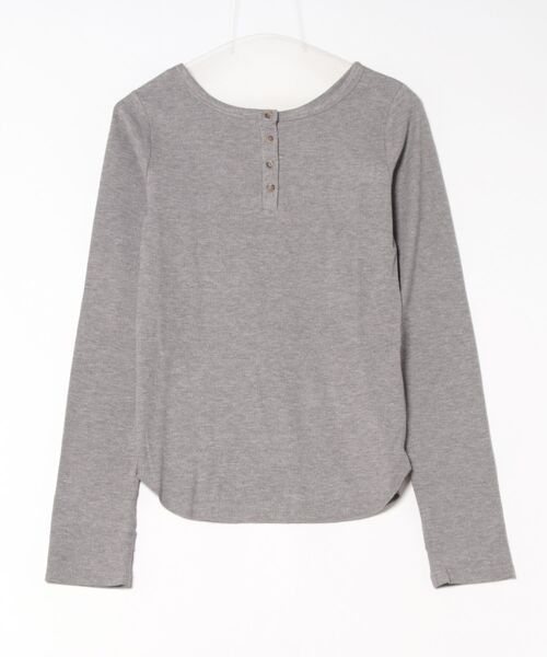 apres jour clair(アプレジュールクレア)の「【apres jour clair】ラメリブヘンリートップス【ZOZOTOWN限定アイテム】(Tシャツ/カットソー・レディース・グレー/アイボリー・X-LARGE/フリー)」の16枚目の写真