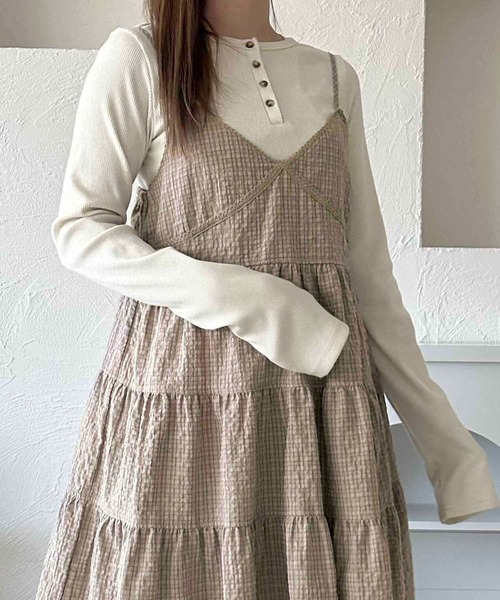 apres jour clair(アプレジュールクレア)の「【apres jour clair】ラメリブヘンリートップス【ZOZOTOWN限定アイテム】(Tシャツ/カットソー・レディース・グレー/アイボリー・X-LARGE/フリー)」の19枚目の写真