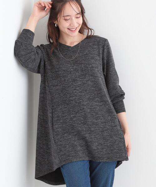 SHOO・LA・RUE（シューラルー）の「【洗える/S-LL】ふんわりタッチが癖になる ふくれジャカードチュニック（チュニック・レディース・グレー系その他/グリーン系/アイボリー・04/02/03/01）」の2枚目の写真