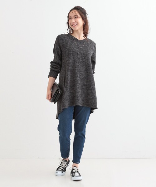 SHOO・LA・RUE（シューラルー）の「【洗える/S-LL】ふんわりタッチが癖になる ふくれジャカードチュニック（チュニック・レディース・グレー系その他/グリーン系/アイボリー・04/02/03/01）」の10枚目の写真