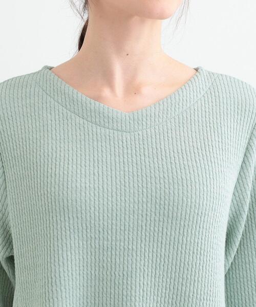 SHOO・LA・RUE（シューラルー）の「【洗える/S-LL】ふんわりタッチが癖になる ふくれジャカードチュニック（チュニック・レディース・グレー系その他/グリーン系/アイボリー・04/02/03/01）」の19枚目の写真