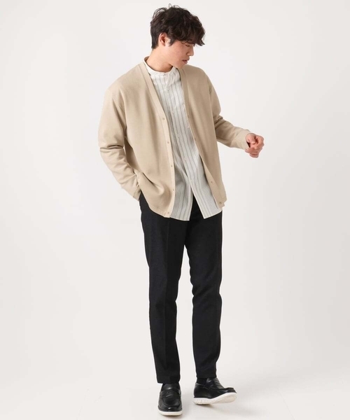 a.v.v（アーヴェヴェ）の「【毛玉になりにくい】さらさらVネックカーディガン（カーディガン/ボレロ・メンズ・ベージュ/ネイビー/ダークインディゴブルー・46/48/50）」の8枚目の写真