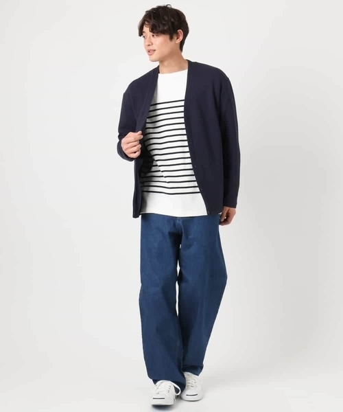 a.v.v（アーヴェヴェ）の「【毛玉になりにくい】さらさらVネックカーディガン（カーディガン/ボレロ・メンズ・ベージュ/ネイビー/ダークインディゴブルー・46/48/50）」の13枚目の写真