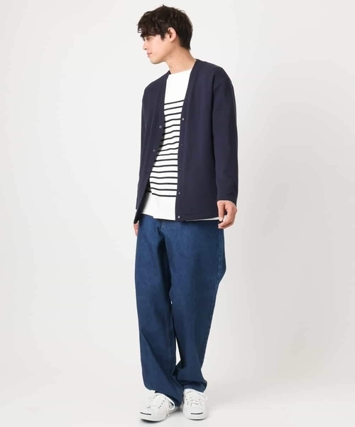 a.v.v（アーヴェヴェ）の「【毛玉になりにくい】さらさらVネックカーディガン（カーディガン/ボレロ・メンズ・ベージュ/ネイビー/ダークインディゴブルー・46/48/50）」の14枚目の写真