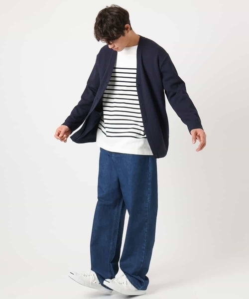 a.v.v（アーヴェヴェ）の「【毛玉になりにくい】さらさらVネックカーディガン（カーディガン/ボレロ・メンズ・ベージュ/ネイビー/ダークインディゴブルー・46/48/50）」の15枚目の写真