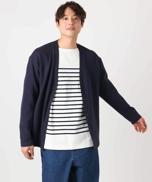 a.v.v（アーヴェヴェ）の「【毛玉になりにくい】さらさらVネックカーディガン（カーディガン/ボレロ・メンズ・ベージュ/ネイビー/ダークインディゴブルー・46/48/50）」の17枚目の写真