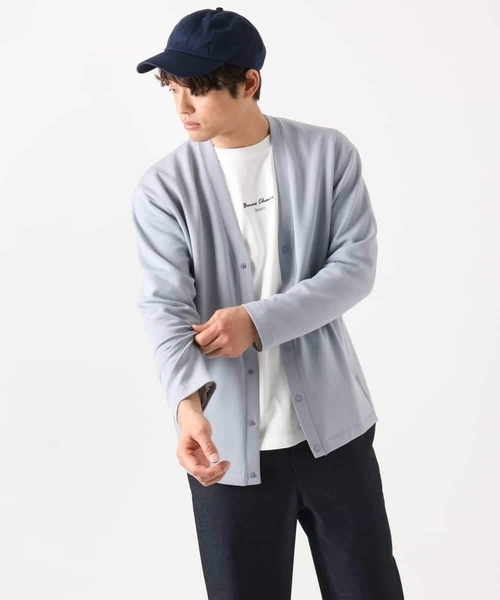 a.v.v（アーヴェヴェ）の「【毛玉になりにくい】さらさらVネックカーディガン（カーディガン/ボレロ・メンズ・ベージュ/ネイビー/ダークインディゴブルー・46/48/50）」の19枚目の写真