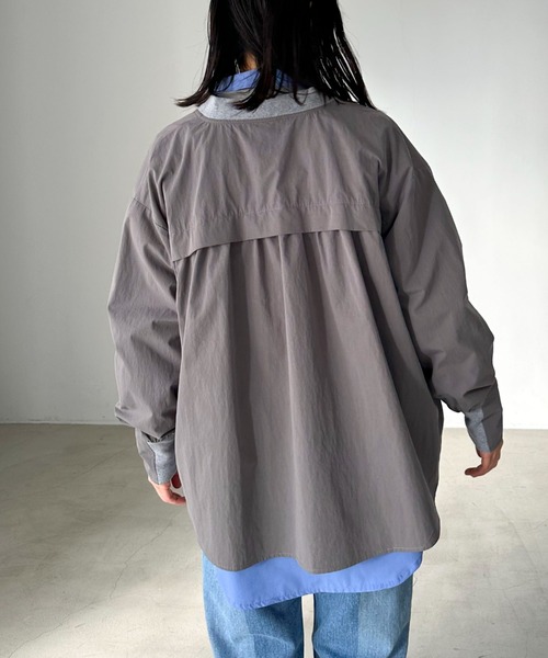 Doux archives（ドゥアルシーヴ）の「【名品/完売アイテム】バックギャザーミドルMA-1（ブルゾン・レディース・グレー/モカ/グレイッシュベージュ/チャコールグレー/ベージュ/ブラウン/カーキ/アイボリー/ミント・FREE）」の18枚目の写真