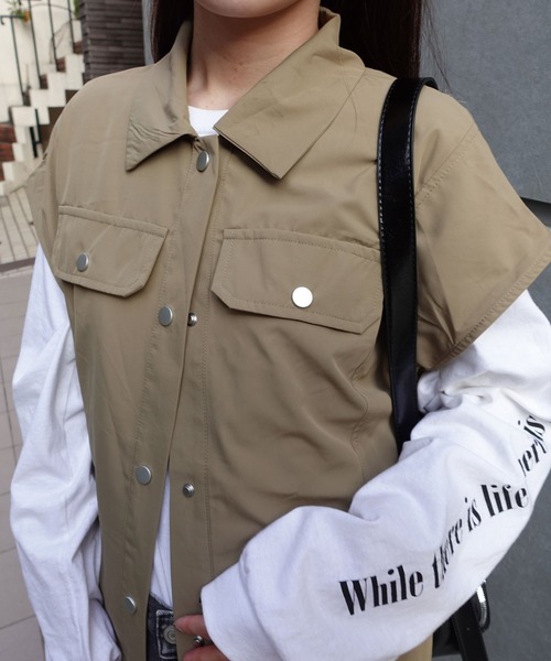 ゆきまる83さん専用⭐︎マルチウェイミリタリー裾ドロストスタンドブルゾン セール】裾ドロストミリタリーベスト（ベスト）｜CORNERS