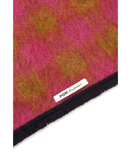 ROSE BUD（ローズバッド）の「(POM)チェックピンクブラウンストール（ストール/ショール・レディース・ピンク・ONE SIZE）」の5枚目の写真