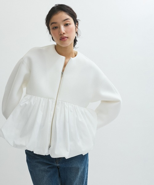 超美品୨୧アダムエロペ ダンボールカーディガン 着丈短め 白
