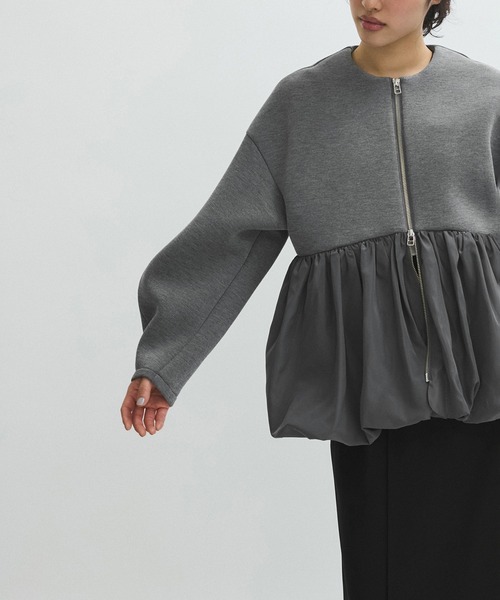 ダンボールタフタペプラムカーディガン（カーディガン/ボレロ