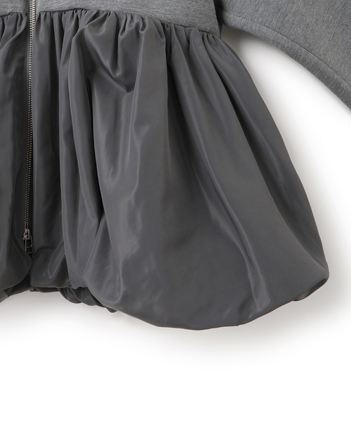 ADAM ET ROPE'（アダムエロペ）の「ダンボールタフタペプラムカットソーカーディガン（カーディガン/ボレロ・レディース・ブラック/グレー/ホワイト・FREE）」の19枚目の写真