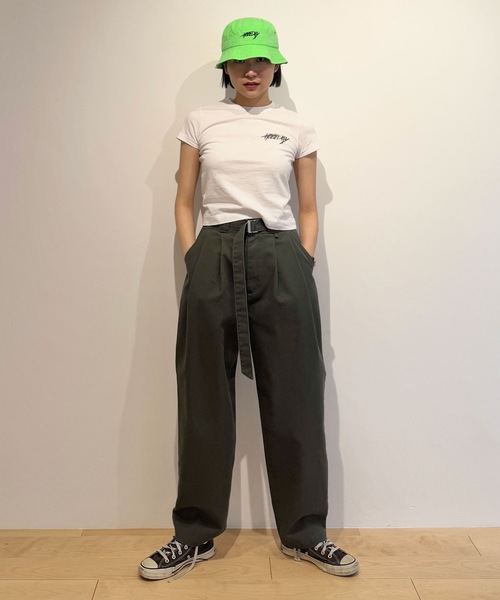 パンツ HOLIDAY/ DICKIES BELTED 2TUCK PANTS HOLIDAY】 DICKIES BELTED 2TUCK PANTS (GRAY） | olaf