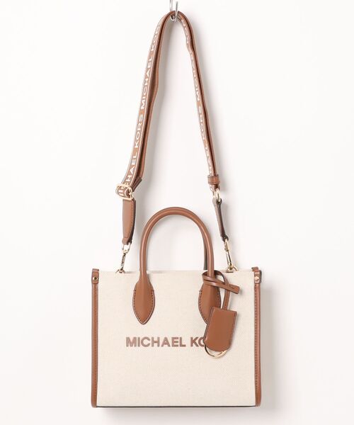MICHAEL KORS ホワイト　ボディバッグ　レザー 公式アウトレット】JET SET ウーヴン レザー クロスボディ