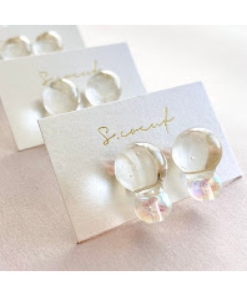 tone(トーン)の「【S.coeuf】【S.coeuf】金属アレルギー対応イヤリング フォンダンしゃぼん(MA)(イヤリング・レディース・ブラック/その他/シルバー/ゴールド・FREE)」の15枚目の写真