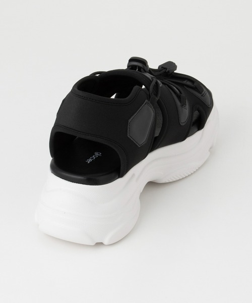 Honeys（ハニーズ）の「コード付スポーツサンダル（サンダル・レディース・アイボリー/グレー/ブラック×ホワイト・L/M/S/LL）」の17枚目の写真