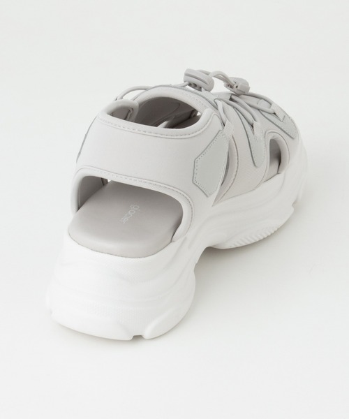 Honeys（ハニーズ）の「コード付スポーツサンダル（サンダル・レディース・アイボリー/グレー/ブラック×ホワイト・L/M/S/LL）」の20枚目の写真